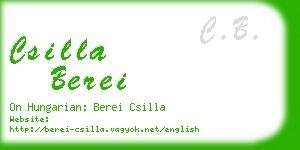 csilla berei business card